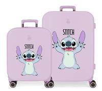 Joumma Disney Playful Suitcase Set Purple 55/70 cm Rigid 7.5 kg TSA Lock Integrated ABS 7.5 kg 116L Hand Luggage