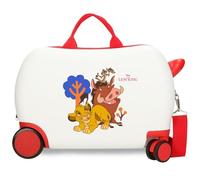 Joumma Disney Simba & Friends Children's Suitcase White 45 x 31 x 20 cm Hard ABS 24.6L 1.8 kg 4 Wheels Hand Luggage, White, Children's Suitcase