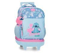 Joumma Disney Stitch Hearts 2-Wheel Backpack 15.6" Blue 32x45x21 cm Polyester 30.24L