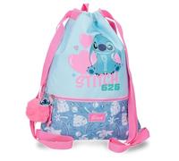 Joumma Disney Stitch Hearts Blue Zip Sack Backpack 35x46x1 cm Polyester