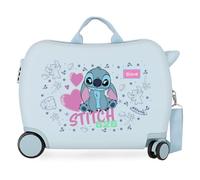 Joumma Disney Stitch Hearts Children's Suitcase Blue 50 x 38 x 20 cm Rigid 2.05 kg Combination Lock Side ABS 2.05 kg 34L Hand Luggage