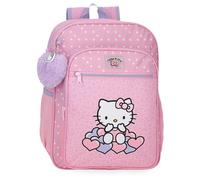 Joumma Disney Stitch Hearts & Dots School Backpack Adaptable to Cart Blue 30x38x12cm Polyester 13.68L, Blue, School Backpack Adaptable to Trolley