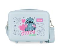 Joumma Disney Stitch Hearts Nececer Adaptable Blue 29x21x15cm Rigid ABS 9.1L 0.8kg