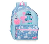 Joumma Disney Stitch Hearts School Backpack 15.6" Blue 31.5x44x15cm Polyester 21.12L