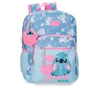 Joumma Disney Stitch Hearts School Backpack 15" Blue 30x38x12 cm Polyester 13.68L