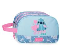 Joumma Disney Stitch Hearts Two Compartments Adaptable Blue Toiletry Bag 26x16x11 cm Polyester