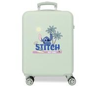 Joumma Disney Stitch Just Chill Cabin Suitcase Green 38 x 55 x 20 cm Rigid 2 kg Combination Lock Side ABS 2 kg 35L Hand Luggage, Green, One Size, Cabin Suitcase