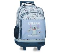 Joumma Disney Stitch Keep Going 2-Wheel Backpack Blue 32x45x21 cm Polyester 30,24L