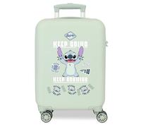 Joumma Disney Stitch Keep Going Cabin Suitcase Green 33 x 50 x 20 cm Rigid 2.35 kg Combination Lock Side ABS 2.35 kg 33L Hand Luggage