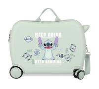 Joumma Disney Stitch Keep Going Children's Suitcase Green 50 x 38 x 20 cm Rigid 2.05 kg Combination Lock Side ABS 2.05 kg 34L Hand Luggage