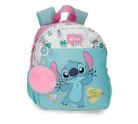 Joumma Disney Stitch Little Destruction Backpack Nursery Turquoise Green 19x26x10cm PVC 4.94L