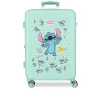 Joumma Disney Stitch Little Destruction Medium Suitcase Blue 46x65x23 cm Rigid 3 kg Combination Lock Side ABS 3 kg 56L