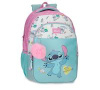 Joumma Disney Stitch Little Destruction School Backpack 15.6" Inch Turquoise Green 28x42x14cm PVC 16.46L
