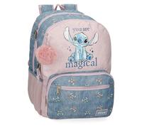 Joumma Disney Stitch You are Magical School Backpack Adaptable to Trolley Blue 32x44x17cm Polyester 23.94L, Blue, School Backpack Adaptable to Trolley