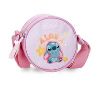 Joumma Disney Stitch You & Me Mauve Round Shoulder Bag 14x14x4 cm Polyester