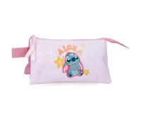 Joumma Disney Stitch You & Me Triple Pencil case Mauve 22x12x5 cm Polyester