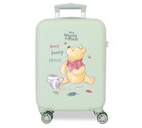 Joumma Disney Winnie The Pooh Cabin Suitcase Green 33 x 50 x 20 cm Rigid ABS Side Combination Lock 28L 2.2 kg 4 Double Wheels Hand Luggage