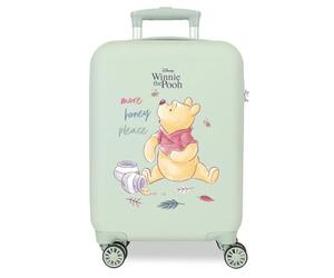 Joumma Disney Winnie The Pooh Cabin Suitcase Green 33 x 50 x 20 cm Rigid ABS Side Combination Lock 28L 2.2 kg 4 Double Wheels Hand Luggage