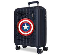 Joumma Marvel Captain America Cabin Suitcase Blue 40 x 55 x 20 cm Rigid 2.8 kg TSA Closure Integrated ABS 2.8 kg 37L Extendable Hand Luggage