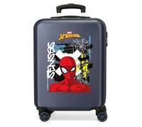 Joumma Marvel Graffity of Spiderman Cabin Suitcase Blue 38 x 55 x 20 cm Rigid 2 kg Combination Lock Side ABS 2 kg 35L Hand Luggage