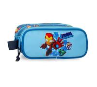 Joumma Marvel Iron Friends Double Pencil case Blue 23x9x7 cm Polyester