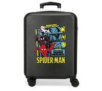 Joumma Marvel Spider-Man Urban Hero Cabin Suitcase Black 38x55x20 cm Hard-Shell ABS Side Combination Lock 34L 2.6kg 4 Double Wheels Hand Luggage