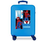 Joumma Marvel Spider-Man Urban Hero Cabin Suitcase Blue 38x55x20 cm Hard-Shell ABS Side Combination Lock 34L 2.6kg 4 Double Wheels Hand Luggage