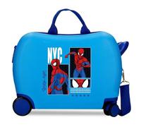 Joumma Marvel Spider-Man Urban Hero Children's Suitcase Blue 50x38x20 cm Hard-Shell ABS Side Combination Lock 34L 2.1kg 2 Double Wheels Hand Luggage