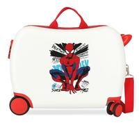 Joumma Marvel Spider-Man Urban Hero Children's Suitcase White 50x38x20 cm Hard-Shell ABS Side Combination Lock 34L 2.1kg 2 Double Wheels Hand Luggage