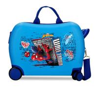 Joumma Marvel Spiderman Wall Crawler Children's Suitcase Blue 50x38x20 cm Rigid ABS Side Combination Lock 34L 2.1kg 2 Wheels