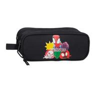 Joumma Marvel Versus Spidey Double Pencil Case Black 23x9x7cm Polyester 1.45L, Black/White, One Size, Double Case