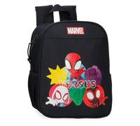 Joumma Marvel Versus Trolley Adaptable Preschool Backpack Black 21x25x10cm Polyester 6.44L, Black/White, One Size, Daycare Backpack