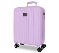 Joumma Movom Timber Cabin Suitcase Lilac 40 x 55 x 20 cm Rigid ABS Combination Lock Integrated 37L 3.1 kg 4 Double Wheels Extendable Hand Luggage
