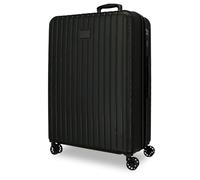 Joumma Movom Timber Large Suitcase Black 53x78x31cm Hard ABS Combination Lock Integrated 108L 4.2kg 4 Double Wheels