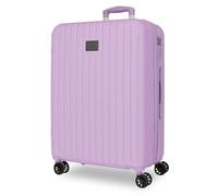 Joumma Movom Timber Large Suitcase Lilac 53x78x31cm Hard ABS Combination Lock Integrated 108L 4.2kg 4 Double Wheels