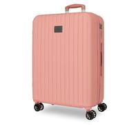 Joumma Movom Timber Medium Nude Suitcase 48x68x27 cm Rigid ABS Integrated Combination Padlock 72L 3.8kg 4 Double Wheels