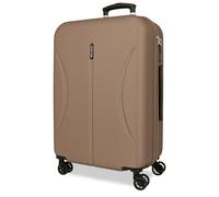 Joumma Roll Road Formentera Champagne Medium Suitcase 46x65x24 cm Rigid ABS Integrated Combination Padlock 56L 3.45kg 4 Double Wheels
