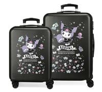 Joumma Sanrio Kuromi Fortune Telling Suitcase Set Pink 55/65 cm Rigid 6 kg Combination Lock Side ABS 6 kg 91L Hand Luggage