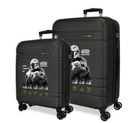 Joumma Star Wars His Name is Grogu Suitcase Set Black 55/68cm Hard ABS Closure TSA 111L 6.5kg 4 Double Wheels