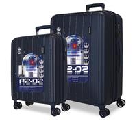 Joumma Star Wars R2D2 Suitcase Set Blue 55/65 cm Rigid 6.8 kg TSA Closure Integrated ABS 6.8 kg 109L Extendable Hand Luggage