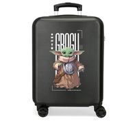 Joumma Star Wars The Mandalorian & Grogu Cabin Suitcase Black 38x55x20cm Hard ABS Combination Lock Side 34L 2.6kg 4 Wheels Double Hand Luggage