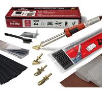 JOUNJIP Deluxe Plastic Welding Kit - UL Certified, 17 Pieces Aluminum Repair Tape, Sandpaper, 2 Triangle Soldering Iron Tips, 2 Soldering Iron Starter Tips, 4 Mesh