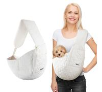JourCraf Dog and Cat Sling Carrier, Hands Free Pet Carriers Bag, Padded Adjustable Pet Soft Carrier with Adjustable Shoulder Strap, Travel Safety Harness Machine Washable for Small Cats Dogs Outdoor