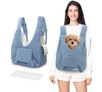 JourCraf Pet Carrier Backpack, Adjustable Pet Front Cat Dog Carrier Backpack Travel Bag for Small Medium Dogs Cats and Rabbits, Safety Strap with Removable Bottom Plate for Camping Hiking Traveling