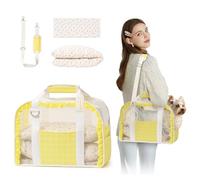 JourCraf Pet Carrier for Medium Cats, Dog Carrier with Soft-Sided Cat Carriers with Breathable Mesh for Small/Medium Cats Dogs Puppies (Up to 12lbs), Foldable with Safety Buckle for Travel - Yellow