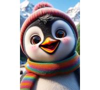 Journal: 6x9 Cute Happy Penguin Paperback Notebook with 100 lined pages to record your daily thoughts, insights, and experiences