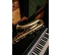 Journal: 6x9 Lined Sax & Piano softcover notebook to record your daily thoughts, insights, and experiences