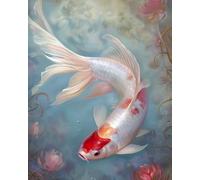 Journal: 8x10 Lined Koi Fish softcover notebook to record your daily thoughts, insights, and experiences