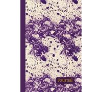 Journal: Aesthetic Dark Academia Vintage Deep Purple Ink Splatter Fluid Marble Lined Notebook,120 College Ruled Pages | Gothic Witchy School Supplies for College Students,Writers & Poets