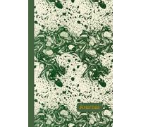 Journal: Aesthetic Emerald Green Marble Vintage Forest Green Ink Splatter Fluid Notebook,120 College Ruled Pages | Classic Dark Academia Botanical School Supplies for College Students & Writers